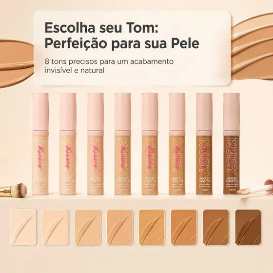 Corretivo para a Area dos Olhos Ruby Kisses Under Eye 10ml Novo