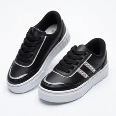 Tenis Casual Feminino Com Detalhe em Strass, Macio, Leve e Confortavel.