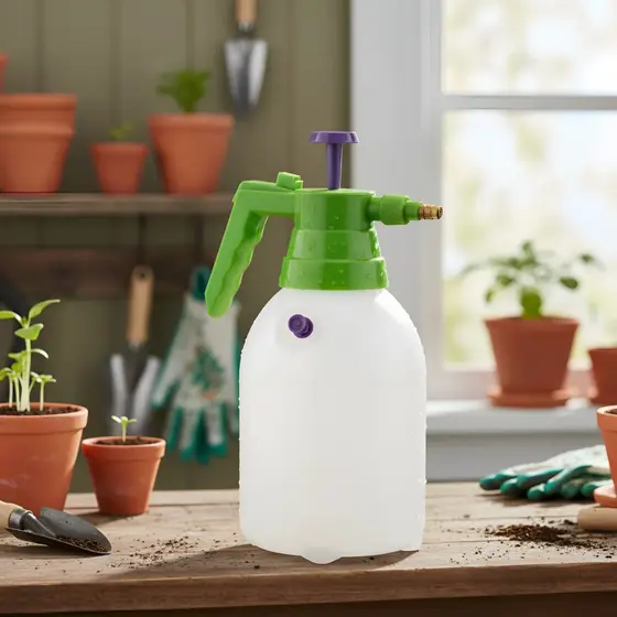 Pulverizador leitoso 2l borrifador alta pressão acumulada limpeza jardinagem spray manual