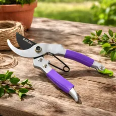 Tesoura Poda Jardinagem Profissional 18cm Para Plantas Galhos Cabo Emborrachado Com Trava E Mola Palisad