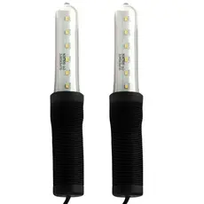 Kit 2 Bastão de Luz Garra bateria 6 Led 12v Cabo 3,0M Pendente Oficina Carro Caminhão Emergência