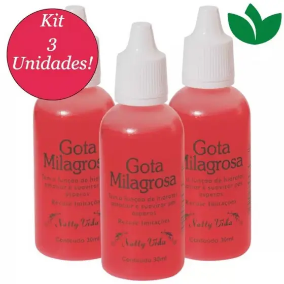 Kit Com 3 Gota Milagrosa Natty Vida Original