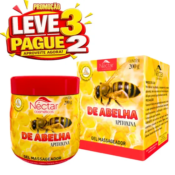 🔥 LEVE 3 PAGUE 2 🔥 Gel Massageador Abelha Apitoxina 200g | Oferta Limitada