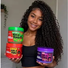 KIT 3 EM 1 Gelatina Ativadora Kids 500g Poderosos Cachinhos Melancia Morang Uva Hidratação Hidralise