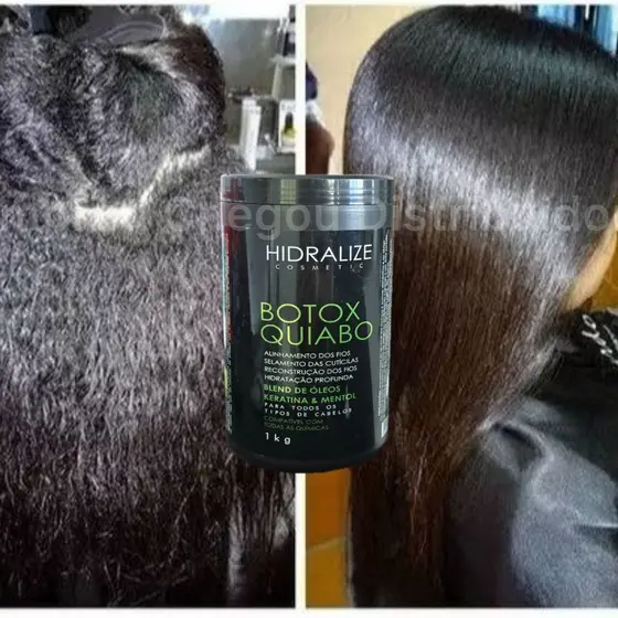 B -TOX QUIABO Hidralise Progressiva 1kg Alisa Muito Redutor de Volume Super Resultado