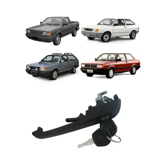 Macaneta Externa Diant Gol 2p 1987  1996 Quantum 4p 1985 1991 Santana 4p 1984 1991 Voyage 4p 1987 1994 Com Chave Friso Preto Lado Esquerdo