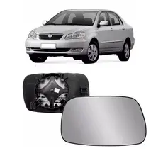 Lente Retrovisor Toyota Corolla Fielder 2003 2004 2005 2006 2007 2008 Com Base Esquerdo