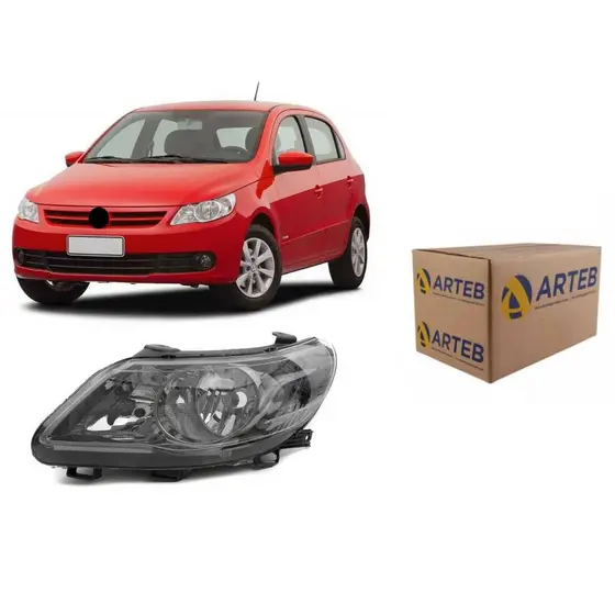Farol Foco Duplo Gol Saveiro Voyage G5 2009 a 2012 Lado Esquerdo