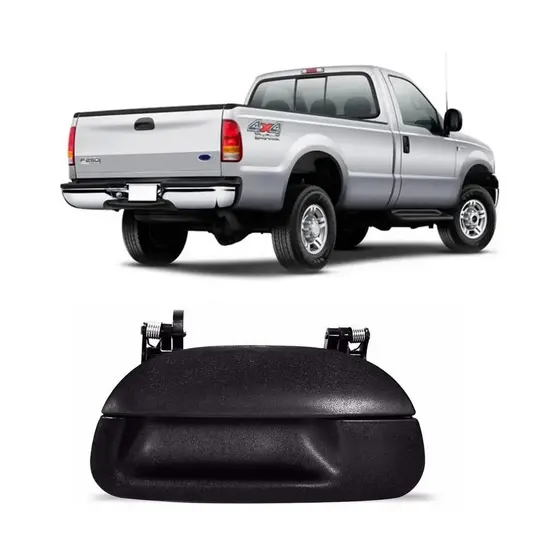 MACANETA EXTERNA TAMPA TRASEIRA CACAMBA F250 PRETA