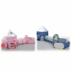 Tenda Toca Túnel Barraca 3x1 Playground Príncipe Com Cesta