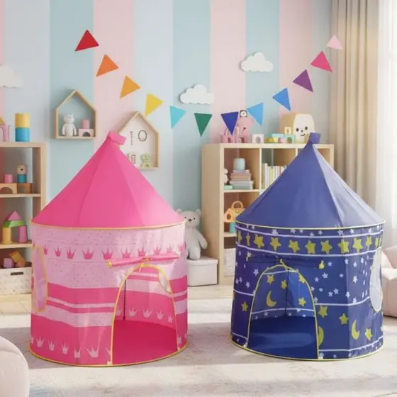 Barraca Infantil Tenda Toca Cabaninha Castelinho Rosa E Azul