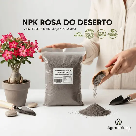 NPK fertilizante adubo para ROSA DO DESERTO, floração crescimento, enraizamento forte