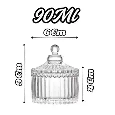 Mini Bomboniere Potiche Vidro com Tampa 90ml - Lembrancinha Casamento Batizado Festa