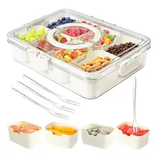 Organizador Hermético de Geladeira com 8 Divisórias – Multiuso para Alimentos e Verduras