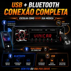 Som Automotivo universal para todos os veiculos First Option 6688 25w Usb Mp3 Bluetooth