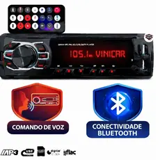 Aparelho de som carro Radio Automotivo Bluetooth Pendrive Sd Rádio