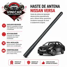 Haste Antena Teto Nissan Versa 2012/2016 Premium