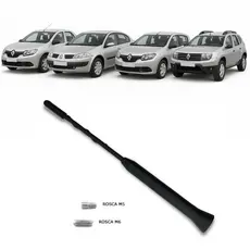 Haste da Antena de Teto Linha Renault Clio Logan Megane Sandero Duster Rosca 5 e 6 mm Haste 20cm
