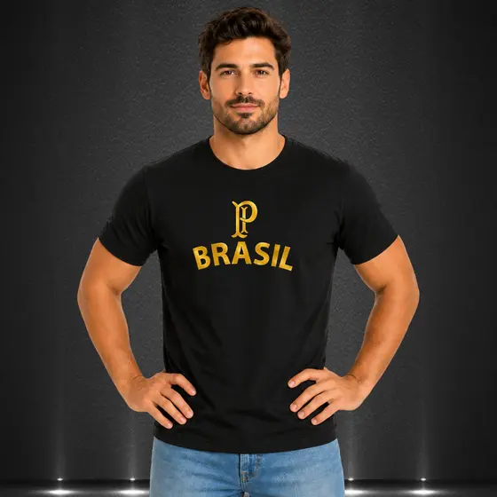 Camiseta T-shirt Torcedor Futebol Paulista Personalizada Malha Premium 30.1 Lançamento Novidade
