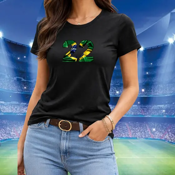 Camisa Camiseta Brasil 22 Malha Premium 30.1 Lançamento Novidade