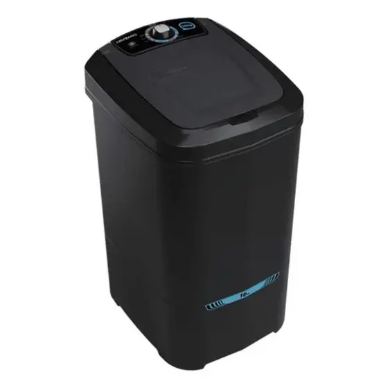 Tanquinho De Lavar Roupa 16kg Newmaq Semiautomático com 9 Programas de Lavagem Preto 220V