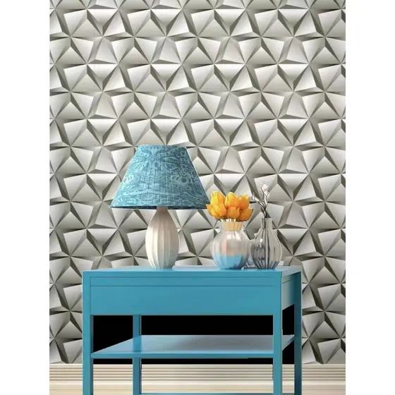 Papel de Parede Decoração 5 METROS x 45CM Adesivo Autocolante GEOMÉTRICO 3D Sala, Quarto, Cozinha, Banheiro0110