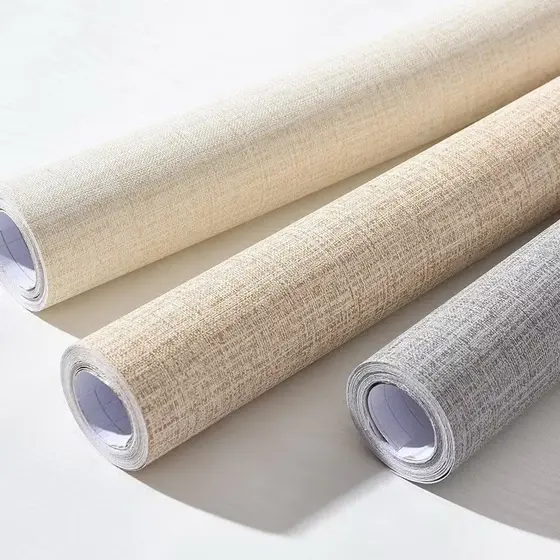 Papel De Parede Adesivo Decoração 3D Linho Texturizado 5mx 45cm