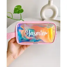Necessaire estojo PERSONALIZADO para maquiagem brindes e lembranças de festa infantil furta cor menino menina