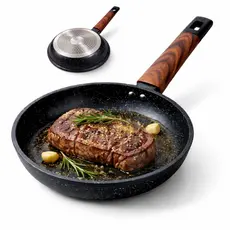 Frigideira Cerâmica Antiaderente Grande 24CM Fogão A Gás Indução Cooktop Elétrico Panela Frita Sem Óleo Não Gruda
