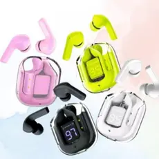 Fones De Ouvido Transparente Ultrapods Pro TWS Bluetooth 5.3 com Display LED e Redução De Ruído.