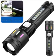 Lanterna Led Super Brilhante Alta potência 100000lm 5 Modos Recarregável.
