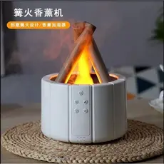 Difusor Umidificador de Chama Simulada para Mesa de Escritório Doméstico