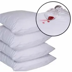 Kit 4 Fronha Impermeável Anit-ácaro cor branco com Zíper 70 cm X 50 cm Promoção