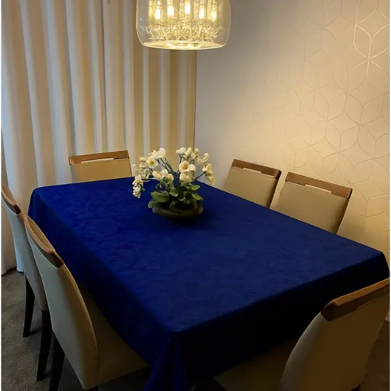 Toalha de Mesa Jacquard Premium  4, 6, 8 Lugares  Decoração Cozinha Sala Jantar Luxo Estampada