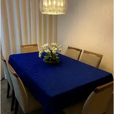 Toalha de Mesa Jacquard Premium  4, 6, 8 Lugares  Decoração Cozinha Sala Jantar Luxo Estampada