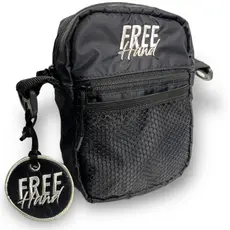 bolsa pochete lateral masculina resistente à água com alça regulável shoulder bag unissex preto