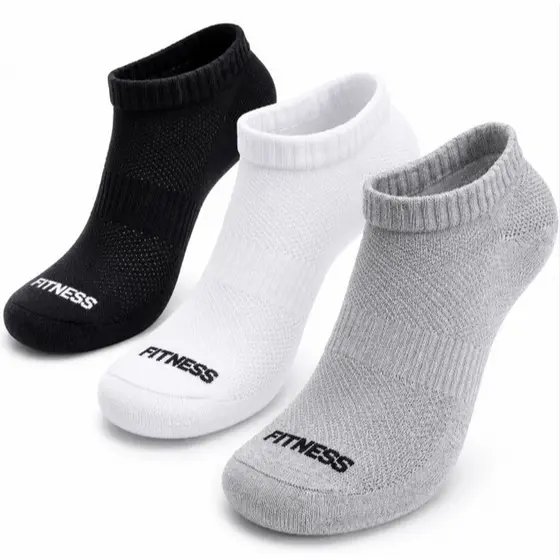 Kit 3, 6 ou 12 Meia Soquete Cano baixo Respirável Dry FITNESS Algodão Academia Absorção do suor