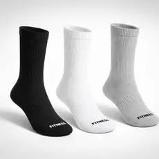 Kit até 12 Pares Meia Esportiva Dry FITNESS Cano Médio Alto Corrida Bike Ciclismo Caminhada Academia