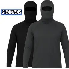 CAMISA UV PLUS SIZE G1 G2 G3 TÉRMICA KIT 2 UNIDADES SEGUNDA PELE  TOUCA NINJA PROTEÇÃO SOLAR UNISSEX