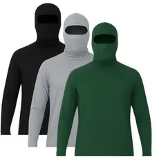 KIT C 3 CAMISA UV PLUS SIZE G1 G2 G3 TÉRMICA SEGUNDA PELE  TOUCA NINJA PROTEÇÃO SOLAR MASCULINO FEMINIINO UNISSEX