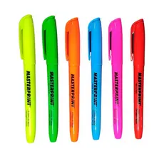Kit Caneta Marca Texto Neon 06 Cores - Masterprint | Grifa Texto Colorido