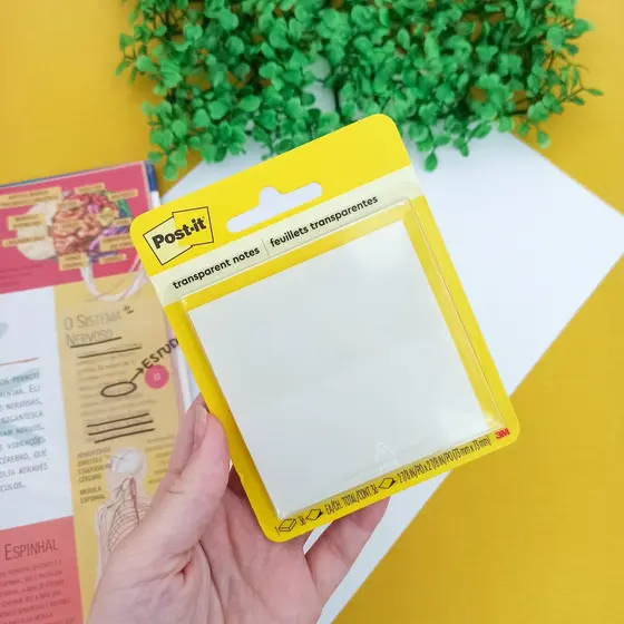 Bloco Adesivo Transparente Post-It 73x73 36 Folhas - 3M
