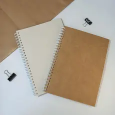 Caderno Kraft Ecológico Art&Art 1/4 80Folhas - (Papel Preto, Branco, Colorido ou Reciclado)