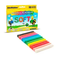 Massa de Modelar 6 e 12 Cores Soft  Acrilex