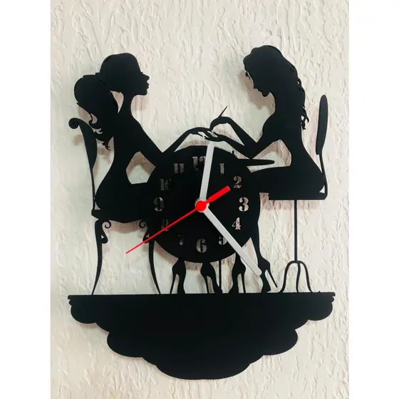 Relógio De Parede Decorativo Em MDF 3mm Decoração Design De Unha Quarto Sala Escritório