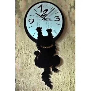 Relógio decorativo Gato/ Relógio de parede/ Relógio Criativo/Relógio em MDf