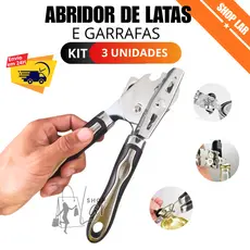 Abridor De Latas E Garrafas Aço Inox Profissional Casa Envio Imediato