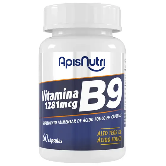 Suplemento De Vitamina B9 60 Cápsulas - Apisnutri