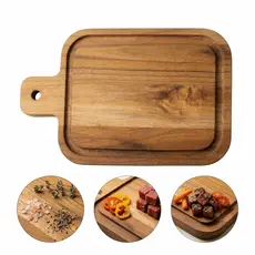 Mini Tábua de Cozinha Ideal Para Cortes Rápidos do Dia a Dia Temperos Legumes Verduras Carne Madeira Teca