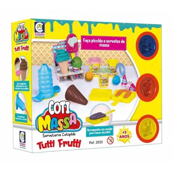 Kit Massinha De Modelar Colorida Coti Massa Sorveteria